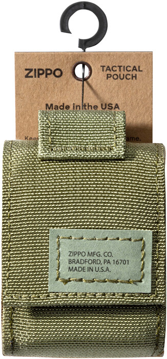 Чехол Zippo с фиксатором на ремень, зелёный