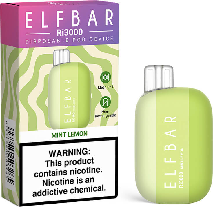 Электронная сигарета Elf Bar Ri3000 Лимон Мята