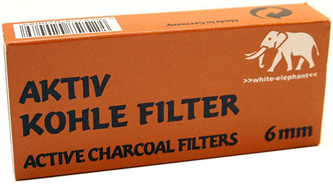 Фильтры для трубок White Elephant Activated Charcoal 6 мм (45 шт.)