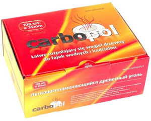 Уголь для кальяна Carbopol 35 мм (10 шт.)