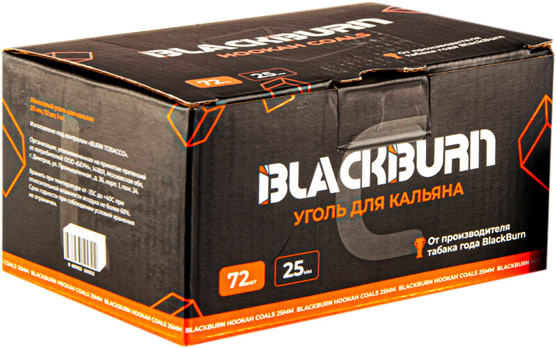 Уголь для кальяна Black Burn 25 мм (72 шт.)