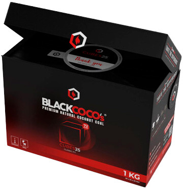 Уголь для кальяна Black Coco's 25 мм (72 шт.)