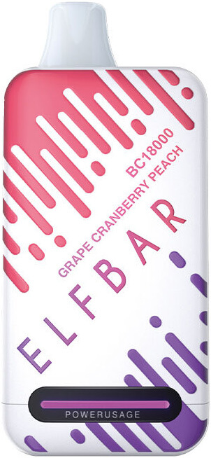 Электронная сигарета Elf Bar 18000 Виноград Клюква Персик