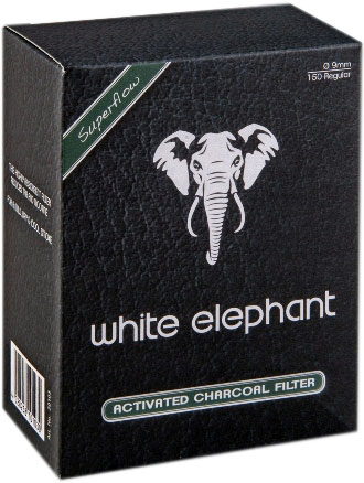 Фильтры для трубок White Elephant Activated Charcoal 9 мм (150 шт.)