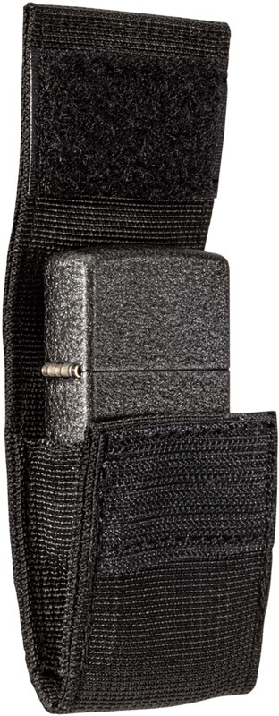 Чехол Zippo с фиксатором на ремень, чёрный