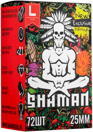 Уголь для кальяна Shaman 25 мм (72 шт.)