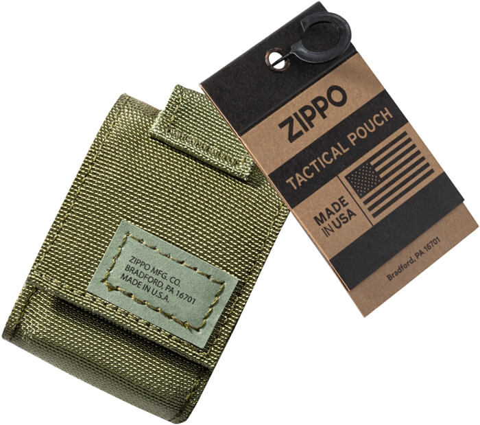 Чехол Zippo с фиксатором на ремень, зелёный