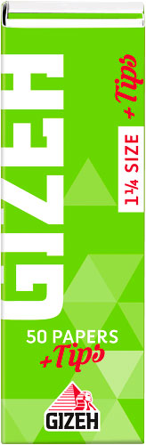 Сигаретная бумага Gizeh Super Fine 1¼  с бумажными фильтрами (50 шт.)