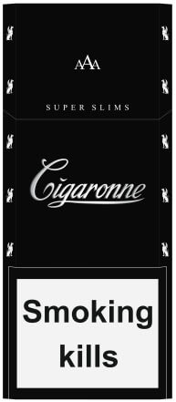 Сигареты Cigaronne Super Slims Black