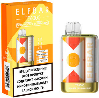 Электронная сигарета Elf Bar 6000 Апельсин Маракуйя
