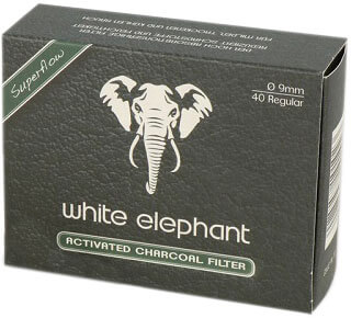 Фильтры для трубок White Elephant Activated Charcoal 9 мм (40 шт.)