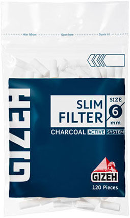 Сигаретные фильтры Gizeh Slim Charcoal (120 шт.)